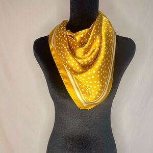 Cleobella Yellow Polka Dot Vegan Silk Scarf